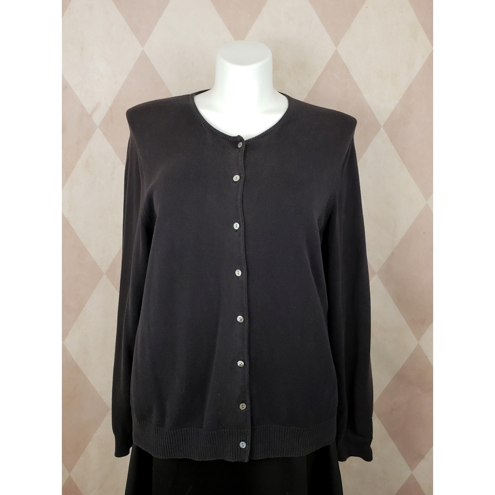 Lands' End | Black Button Sweater